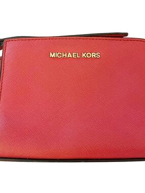 Michael Kors Coral-Red Selma Mini Crossbody